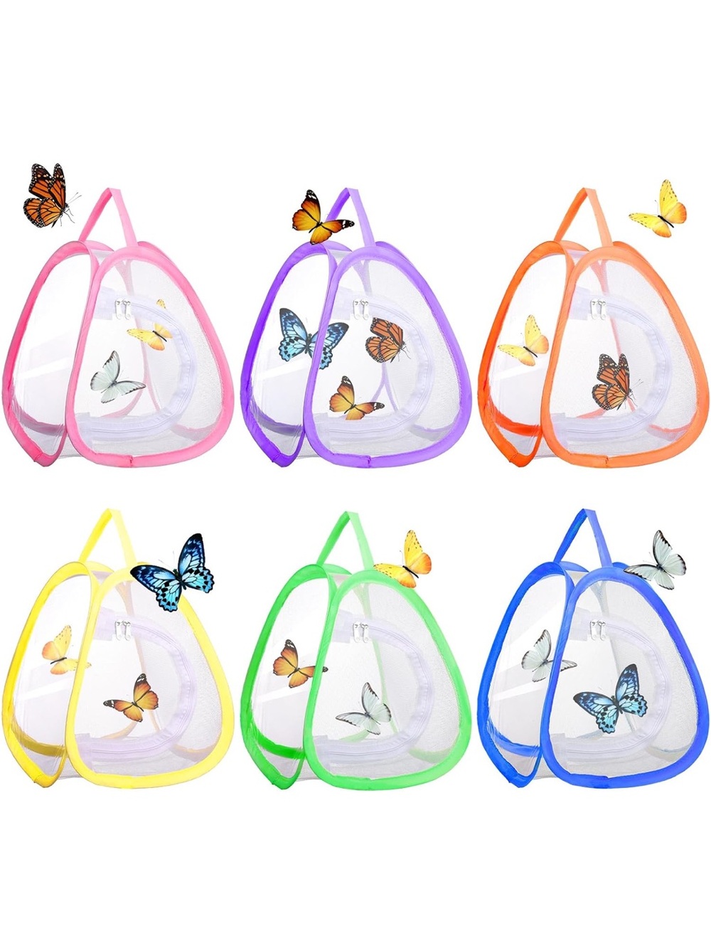 Set 6 butterfly habitat mesh cages
